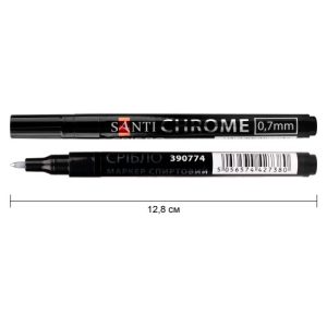 Дзеркальний маркер Santi Chrome 390774 0.7 мм сріблястий Дзеркальний маркер Santi Chrome 390774 0.7 мм сріблястий