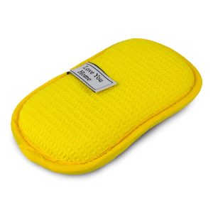 Губка для миття посуду двостороння скрабуюча Love You Home LYH9005 17х10 см жовта