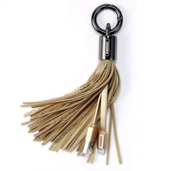 Кабель Lightning 0.15 m gold Tassel Ring RC-053i Remax 303605 Кабель Lightning 0.15 m gold Tassel Ring RC-053i Remax 303605