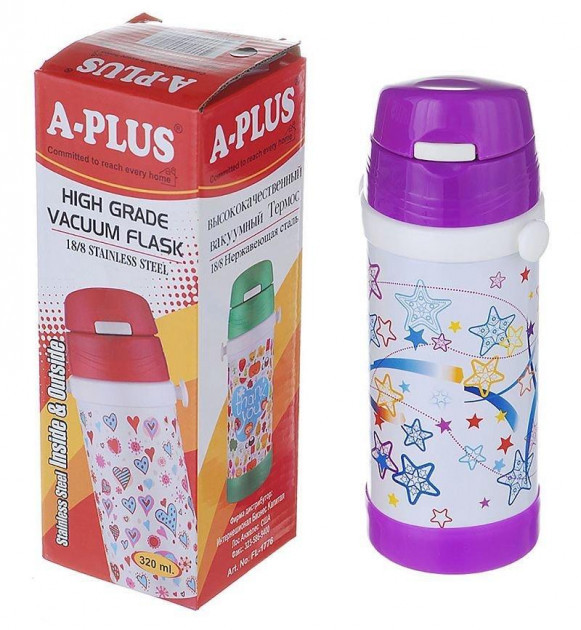 Дитячий термос A-Plus AP-1776-purple 320 мл фіолетовий Дитячий термос A-Plus AP-1776-purple 320 мл фіолетовий
