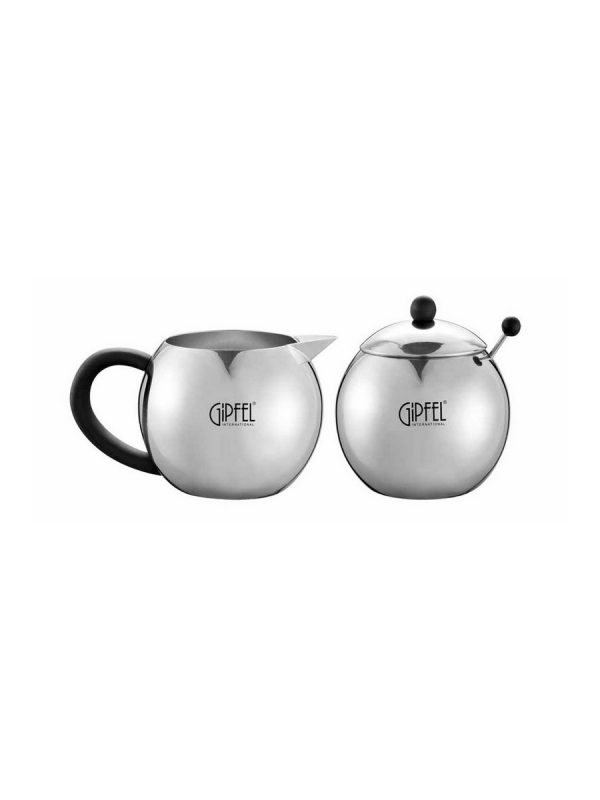 Набір цукорниця та молочник Gipfel Oreole GP-9833 3 предмети сріблястий Набір цукорниця та молочник Gipfel Oreole GP-9833 3 предмети сріблястий