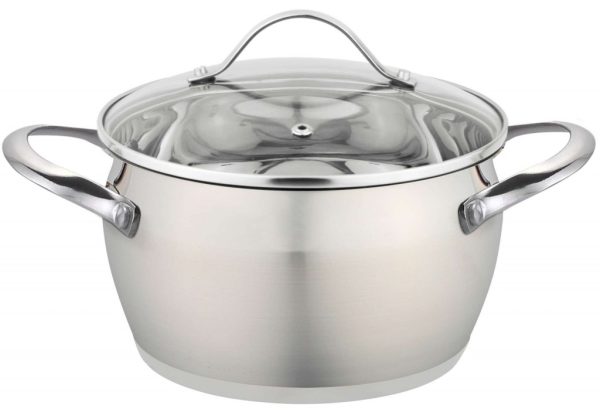 Кастрюля Con Brio CB-1125 24 см 6.1 л срібляста Кастрюля Con Brio CB-1125 24 см 6.1 л срібляста