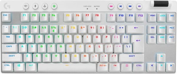 Клавіатура бездротова комп'ютерна Logitech G Pro X TKL Lightspeed Tactile White L920-012148 біла Клавіатура бездротова комп'ютерна Logitech G Pro X TKL Lightspeed Tactile White L920-012148 біла