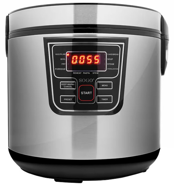 Мультиварка SOGO SS-10765 860 Вт срібляста Мультиварка SOGO SS-10765 860 Вт срібляста