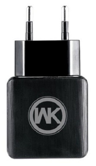 ЗУ мережеве евровілка Blanc WP-U11 2USB 2.1 A Black WK 340052