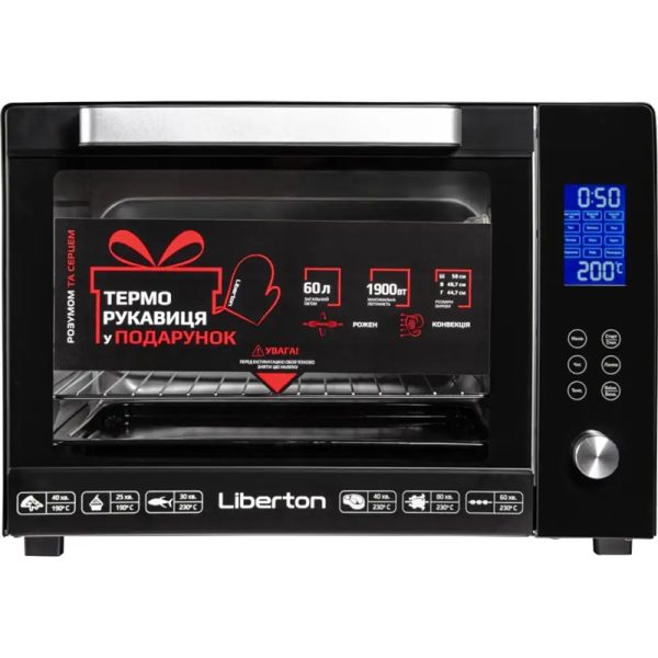 Електропіч Liberton LEO-601E Black 60 л чорна Електропіч Liberton LEO-601E Black 60 л чорна
