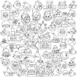 Шпалери-розмальовки Angry Birds 60*60 C-60001 Шпалери-розмальовки Angry Birds 60*60 C-60001