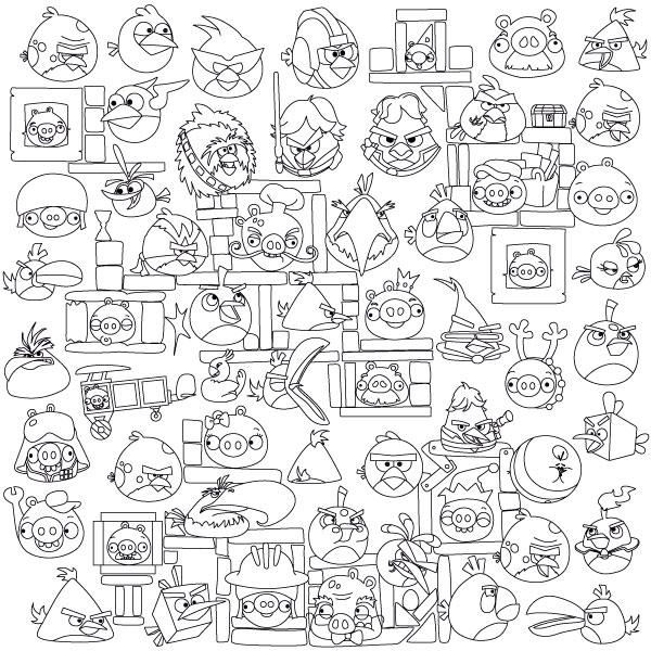 Шпалери-розмальовки Angry Birds 60*60 C-60001 Шпалери-розмальовки Angry Birds 60*60 C-60001