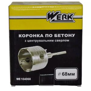Коронка по бетону SDS-Plus Werk 34854 68 мм Коронка по бетону SDS-Plus Werk 34854 68 мм