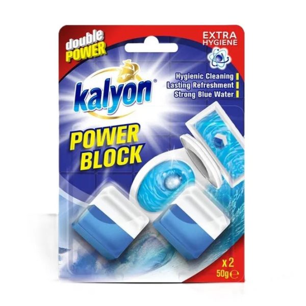 Блок для зливного бачка Kalyon Power Екстра гігієна 8680731426465 2х50 г Блок для зливного бачка Kalyon Power Екстра гігієна 8680731426465 2х50 г