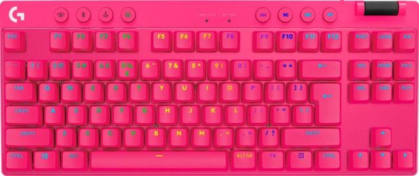 Клавіатура комп'ютерна бездротова Logitech G Pro X TKL Lightspeed Tactile Magenta L920-012159 Клавіатура комп'ютерна бездротова Logitech G Pro X TKL Lightspeed Tactile Magenta L920-012159