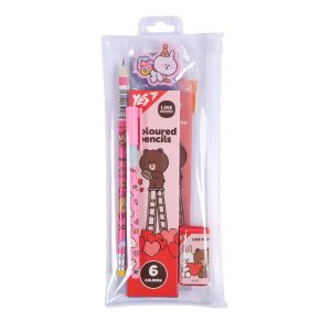 Набір канцелярський YES Line Friends 450249 6 предметів Набір канцелярський YES Line Friends 450249 6 предметів