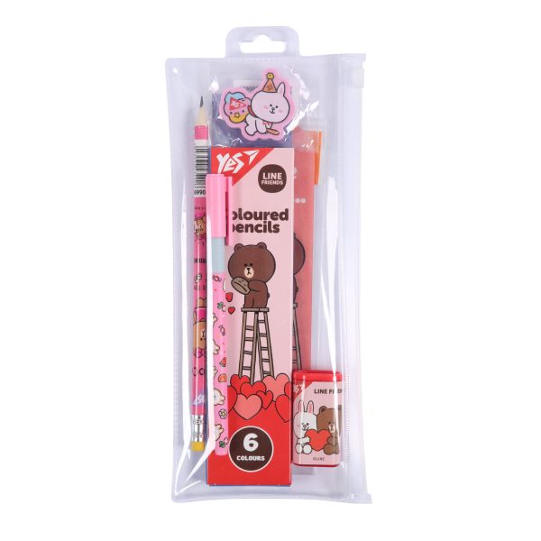 Набір канцелярський YES Line Friends 450249 6 предметів Набір канцелярський YES Line Friends 450249 6 предметів