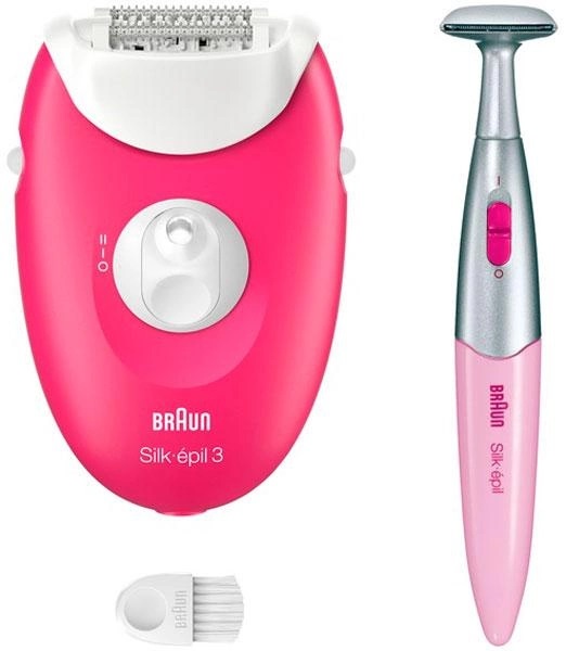 Епілятор Braun Silk Epil 3 SE-3-202 рожевий Епілятор Braun Silk Epil 3 SE-3-202 рожевий