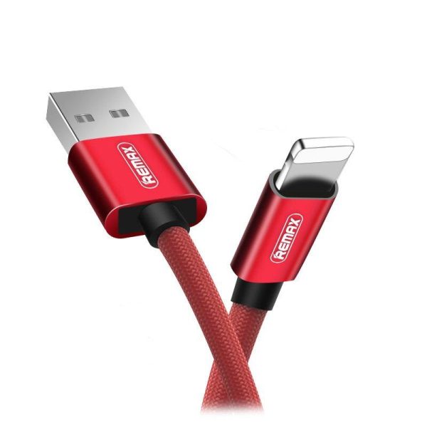 Lightning кабель 1 м Fabric червоний Remax RC-091i Lightning кабель 1 м Fabric червоний Remax RC-091i