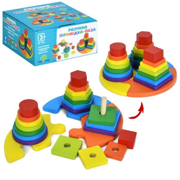 Дерев'яна іграшка TREE TOYS Геометрика MD 1379 Дерев'яна іграшка TREE TOYS Геометрика MD 1379