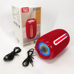 Портативна Bluetooth-колонка TG653 USB з ремінцем, потужна переносна акустична колонка. Колір: червоний Портативна Bluetooth-колонка TG653 USB з ремінцем, потужна переносна акустична колонка. Колір: червоний