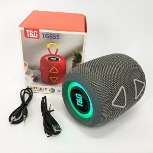 Портативна колонка TG655 5W з RGB підсвічуванням та ремінцем, Гучна блютуз колонка. Колір: сірий Портативна колонка TG655 5W з RGB підсвічуванням та ремінцем, Гучна блютуз колонка. Колір: сірий