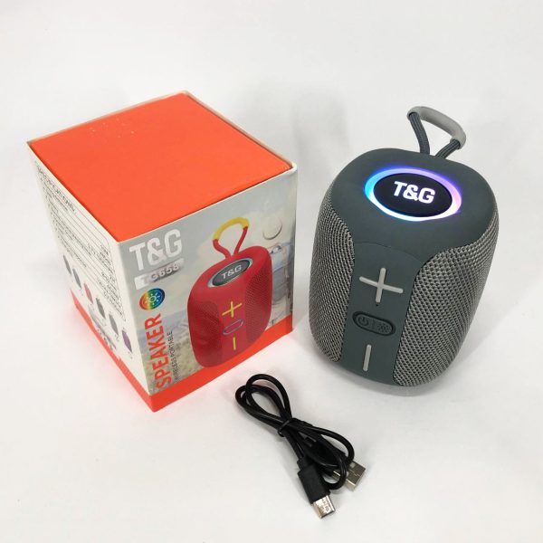 Портативна Bluetooth колонка TG658 8W з RGB підсвічуванням, Музичні колонки для вулиці. Колір: сірий Портативна Bluetooth колонка TG658 8W з RGB підсвічуванням, Музичні колонки для вулиці. Колір: сірий