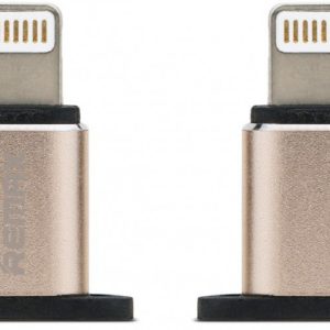 Перехідник Visual RA-USB2 microUSB(F) to Lightning(M) Gold Remax 340906 Перехідник Visual RA-USB2 microUSB(F) to Lightning(M) Gold Remax 340906