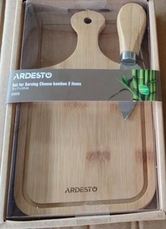 Набір для подачі сиру Ardesto Midori AR0936 19х11х0.8 см бежевий Набір для подачі сиру Ardesto Midori AR0936 19х11х0.8 см бежевий