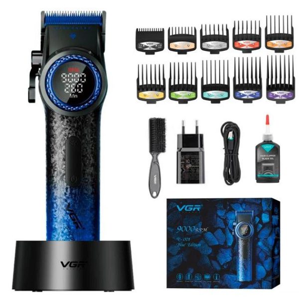 Машинка для стрижки акумуляторна VGR V-001 BLUE 10 Вт синя Машинка для стрижки акумуляторна VGR V-001 BLUE 10 Вт синя