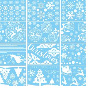 Набір новорічних наклейок на вікно Happy New Year 2 14581 20х30 см 12 аркушів Набір новорічних наклейок на вікно Happy New Year 2 14581 20х30 см 12 аркушів