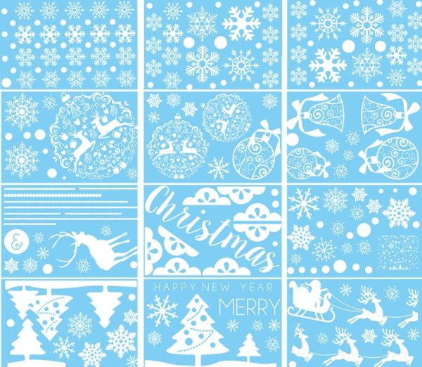 Набір новорічних наклейок на вікно Happy New Year 2 14581 20х30 см 12 аркушів Набір новорічних наклейок на вікно Happy New Year 2 14581 20х30 см 12 аркушів