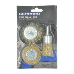 Набір дротяних щіток 3 шт Gerrard 131917 25, 50, 50 мм Набір дротяних щіток 3 шт Gerrard 131917 25, 50, 50 мм