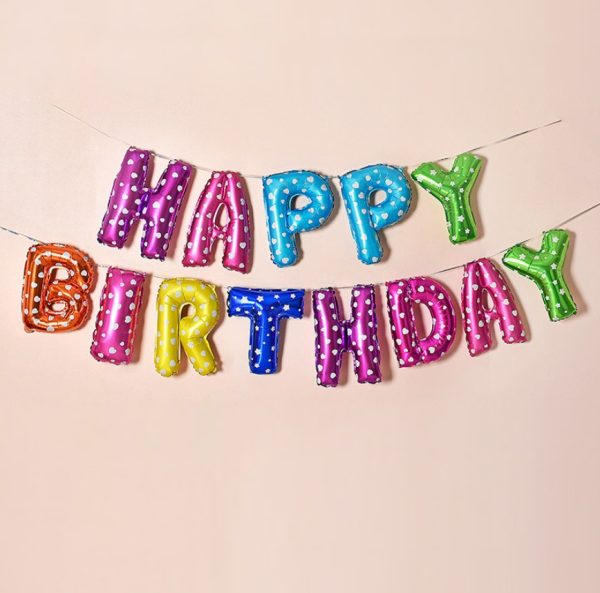 Набір надувних кульок Happy Birthday Multicolor 2 5965 13 предметів різнокольорових Набір надувних кульок Happy Birthday Multicolor 2 5965 13 предметів різнокольорових