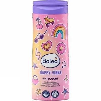 Дитячий шампунь-кондиціонер-гель для душу 4в1 Balea Happy Vibes 4066447858938 300 мл Дитячий шампунь-кондиціонер-гель для душу 4в1 Balea Happy Vibes 4066447858938 300 мл