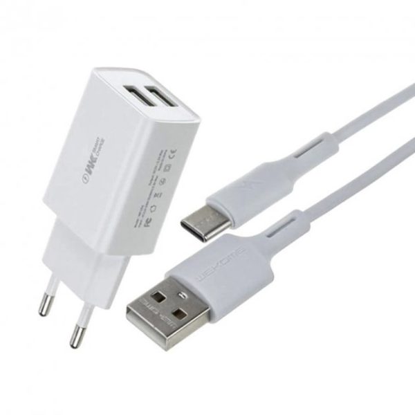 Зарядний пристрій USB WK Type-C WP-U56a-White білий Зарядний пристрій USB WK Type-C WP-U56a-White білий
