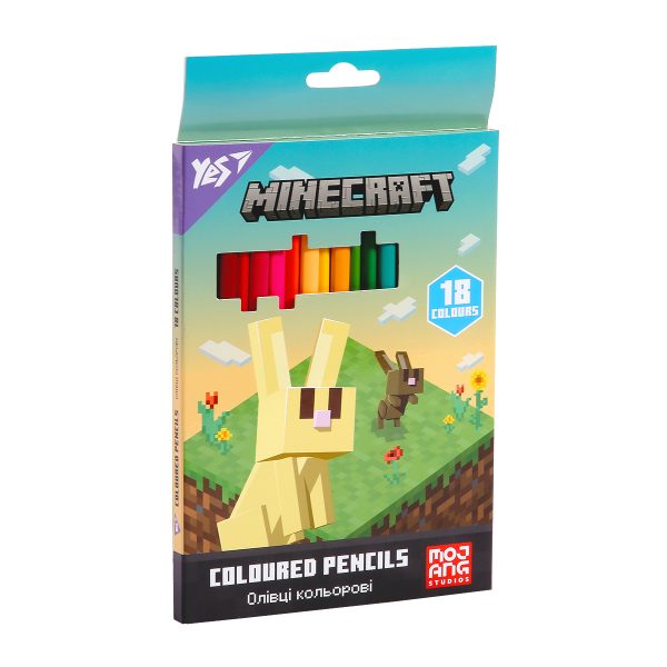 Набір двосторонніх кольорових олівців YES Minecraft Spring 290773 36 кольорів Набір двосторонніх кольорових олівців YES Minecraft Spring 290773 36 кольорів