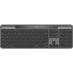 Клавіатура комп'ютерна бездротова Logitech Slim Solar+ for Business Wireless/Bluetooth Graphite L920-013779 графітова