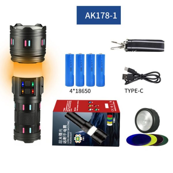 Ліхтар AK178-1 PM60-TG+COB, 4x18650 Ліхтар AK178-1 PM60-TG+COB, 4x18650