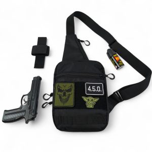 Тактична сумка на плече з кобурою, система MOLLE, патч-панель, Cordura Тактична сумка на плече з кобурою, система MOLLE, патч-панель, Cordura