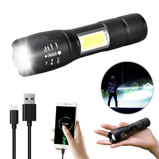 Ліхтарик акумуляторний ручний Bailong BL-29 діод T6 + COB зарядка від USB, ліхтарик led, водонепроникний Ліхтарик акумуляторний ручний Bailong BL-29 діод T6 + COB зарядка від USB, ліхтарик led, водонепроникний