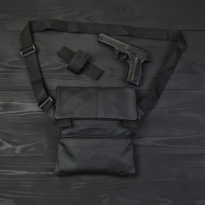 Тактична шкіряна сумка з кобурою, чоловічий месенджер, барсетка - чорний слінг, чоловіча сумка через плече Тактична шкіряна сумка з кобурою, чоловічий месенджер, барсетка - чорний слінг, чоловіча сумка через плече