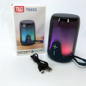 Акумуляторна переносна колонка TG652 5W з RGB підсвічуванням та ремінцем, блютуз колонка. Колір: синій Акумуляторна переносна колонка TG652 5W з RGB підсвічуванням та ремінцем, блютуз колонка. Колір: синій